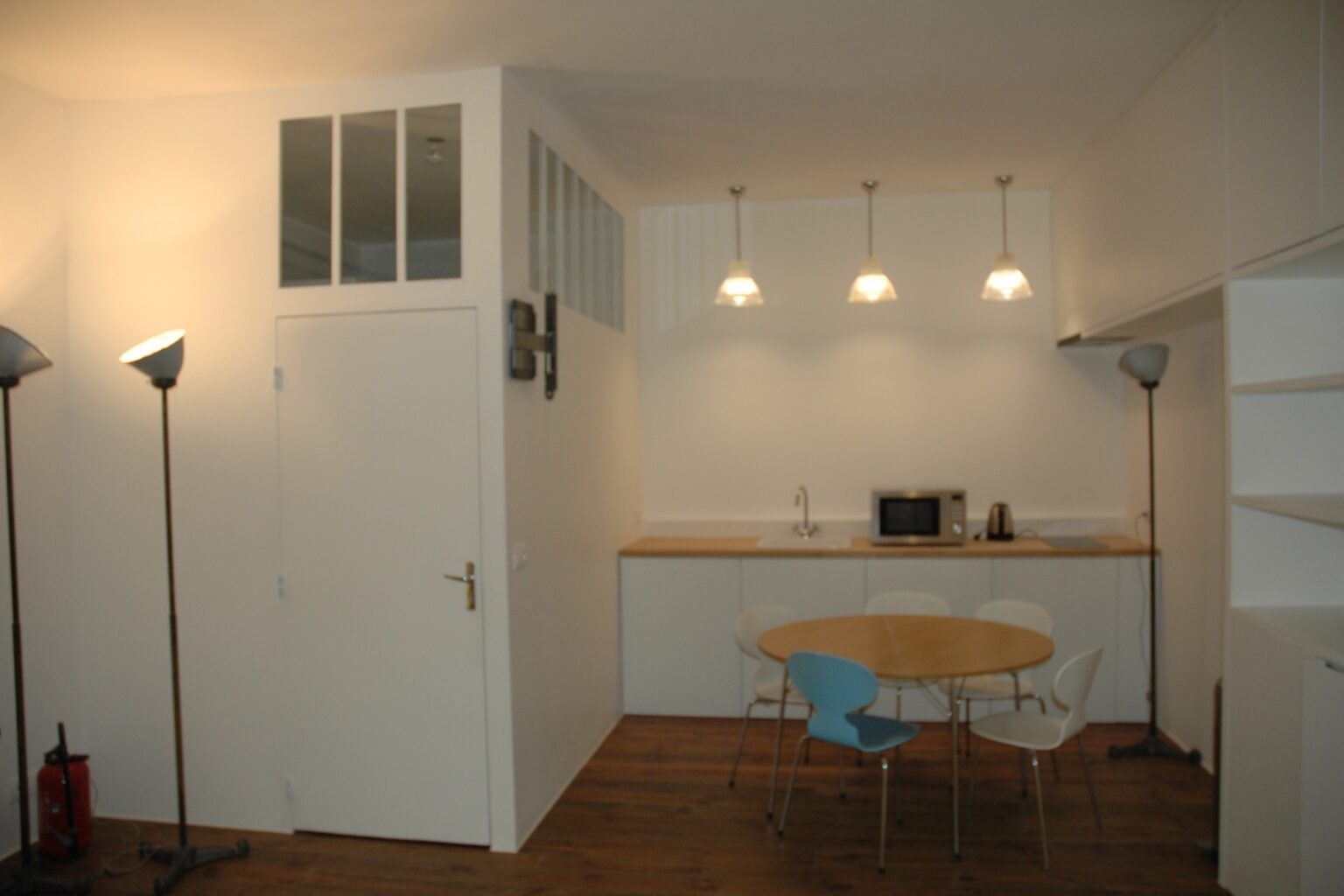 Kitchen and hospitality area Paris fashion showroom