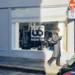 66°North showroom window at 97 rue de Turenne in Paris during Fashion Week
