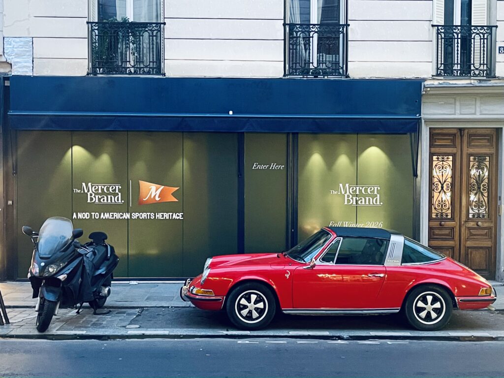 The Mercer Brand showroom at 84 rue de Turenne in Paris, January 2026